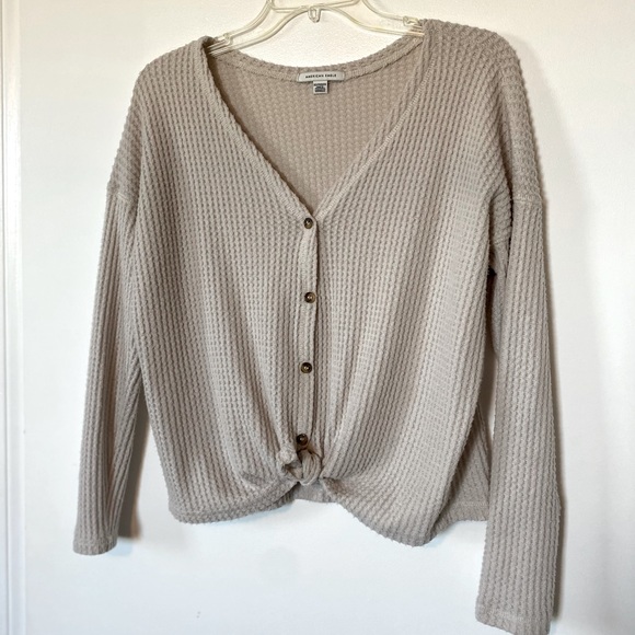 American Eagle button front tie front shirt size women’s extra small - Picture 3 of 6